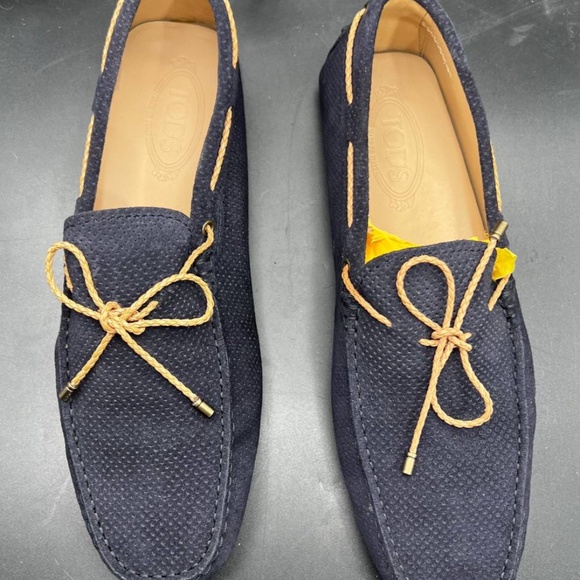 New In Box Tod’s Navy Laccetto Gommini 122 Men Size US 9.5 - Picture 4 of 8